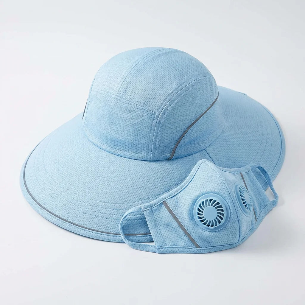 IceSkin UPF 50+ Cooling Hat & Face Shield Set