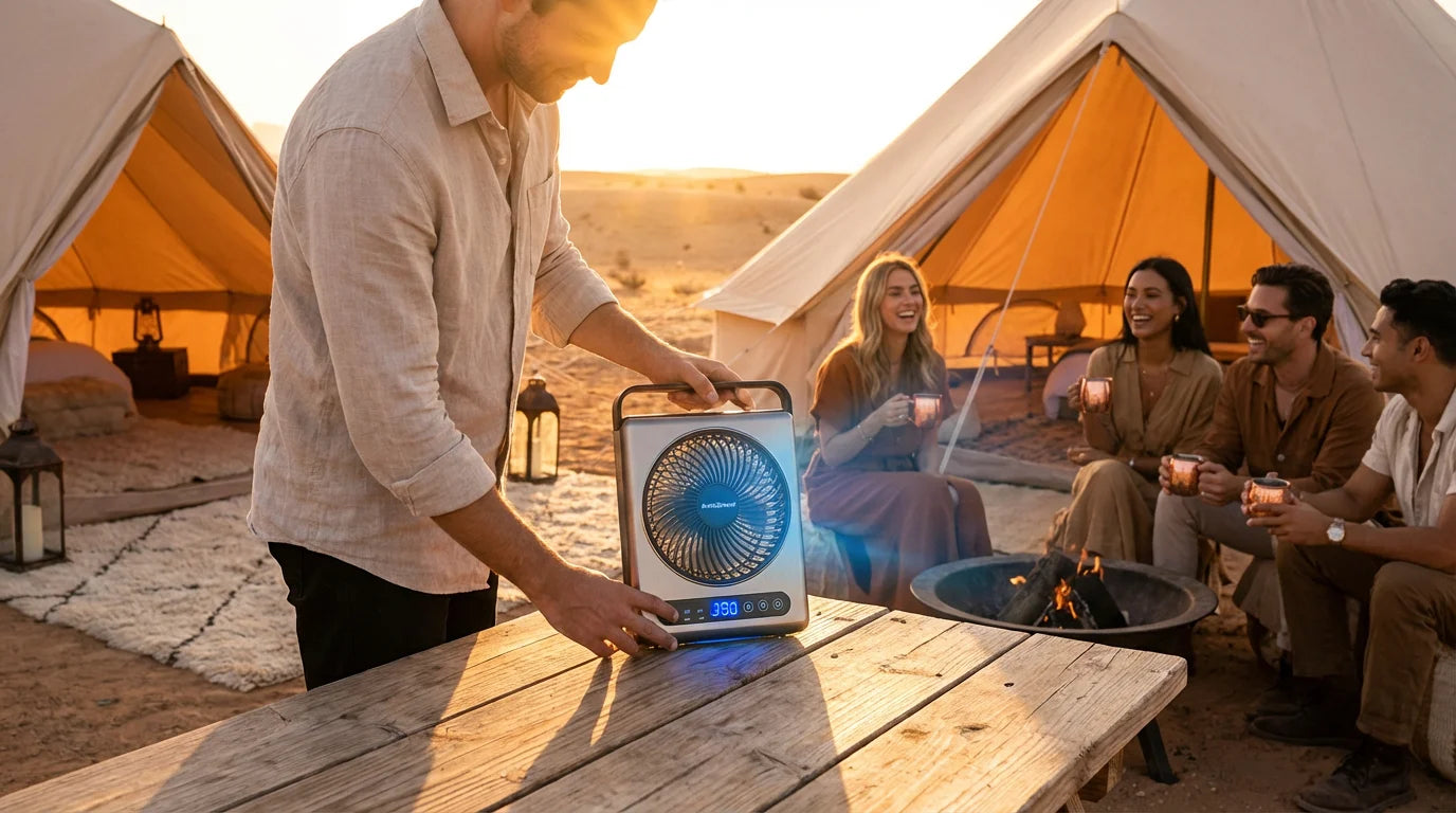 SolarX Portable Solar Fan | Outdoor & Power-Outage Airflow